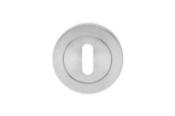 Rosace 3 pièces ronde en inox satiné série EZ1332 bord droit KARCHER DESIGN