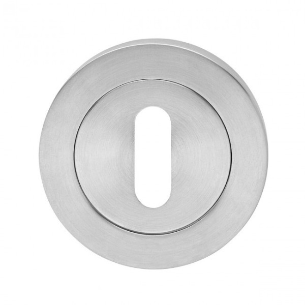 Rosace 3 pièces ronde en inox satiné série EZ1332 bord droit KARCHER DESIGN