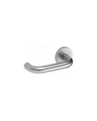 Poignées de porte sur rosaces rondes - inox - Linox VACHETTE