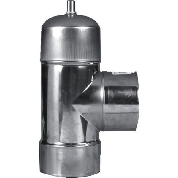 Té à 90° avec purge en inox 304 - piquage mâle pour tubage TEN