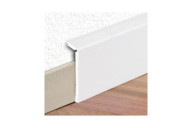 Plinthe murale de recouvrement en PVC à coller - 2500 x 114 mm - blanc DINAC