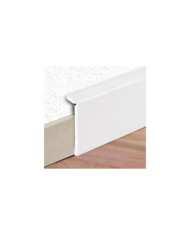Plinthe murale de recouvrement en PVC à coller - 2500 x 114 mm - blanc DINAC