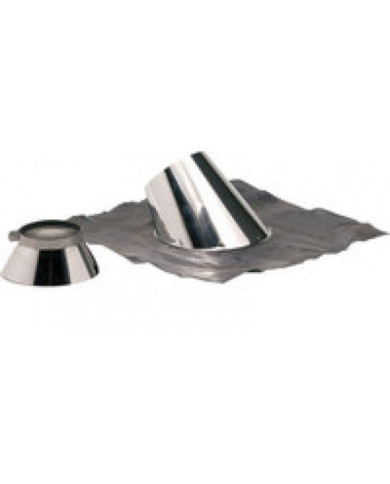 Solin en inox pour conduit double paroi Opsinox - inclinaison 30 à 45° TEN