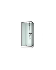 Cabine de douche d'angle 80 x 80 cm - portes coulissantes - Essentiel Square AURLANE