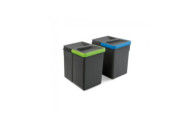 Poubelle de tri sélectif - 6 litres - anthracite - par 2 - Recycle EMUCA