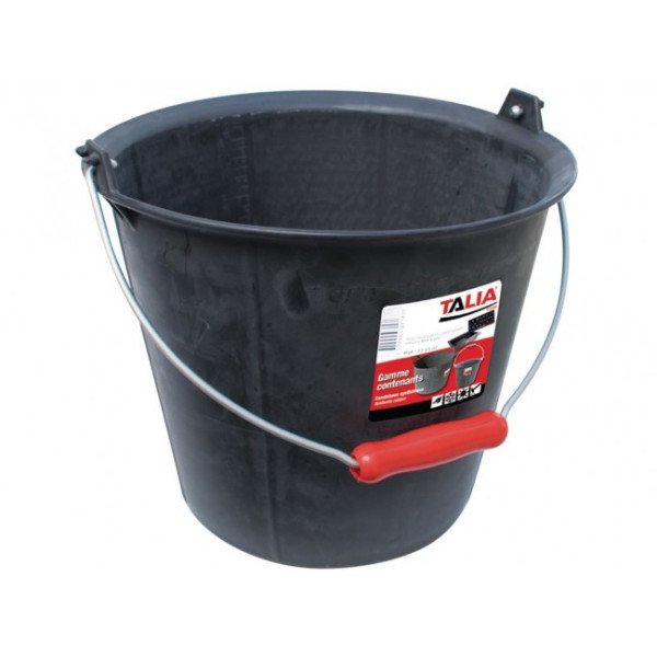 Seau Taliagom® renforcé à ergots - caoutchouc synthétique - 13 L TALIAPLAST