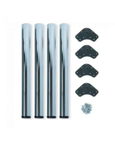 Kit de 4 pieds acier - réglables pour table - diamètre 60 mm EMUCA