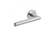 Poignées droite sur rosaces rondes - inox - profil ovale - Ovalis VACHETTE