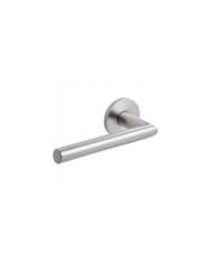Poignées droite sur rosaces rondes - inox - profil ovale - Ovalis VACHETTE