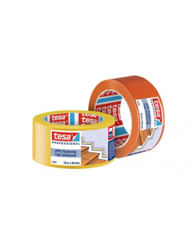 Adhésif de masquage strié PVC 67001 pour cadres et façades - 33 m x 50 mm TESA Adhésifs