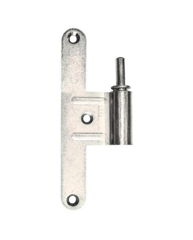 Paumelle mâle en acier zingué blanc sans fourreau - diamètre nœud 16mm MONIN