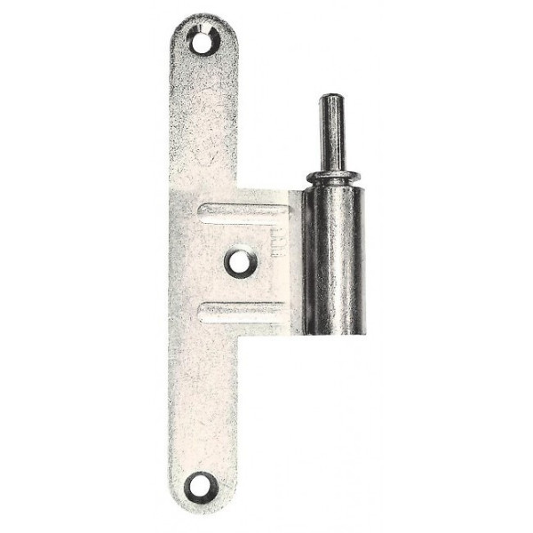 Paumelle mâle en acier zingué blanc sans fourreau - diamètre nœud 16mm MONIN