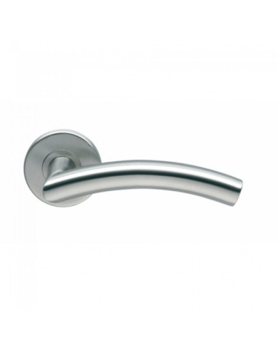 Poignées cintrée de porte sur rosace ronde - inox 304 - C 19 NORMBAU