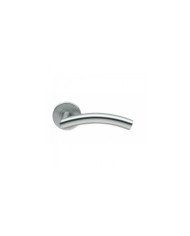 Poignées cintrée de porte sur rosace ronde - inox 304 - C 19 NORMBAU
