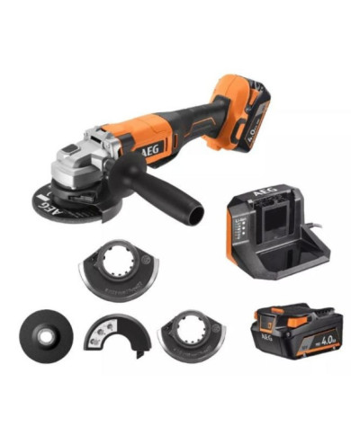 Meuleuse d'angle 18V Ø125mm + 2 batteries 4Ah et chargeur - BEWS18-125X2-402B AEG Powertools