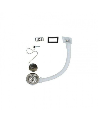Bonde pour évier grès - trop plein latéral de diamètre 60mm VALENTIN
