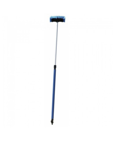 Brosse de lavage - souple - manche télescopique - avec robinet d'arrêt FAUQUET