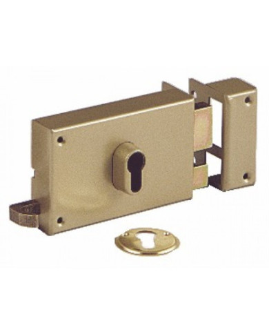Serrure en applique horizontale à tirage - cylindre européen - 7415 VACHETTE