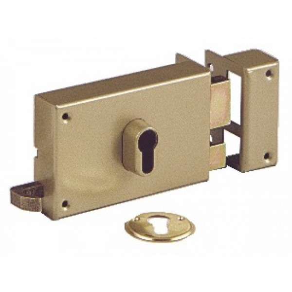 Serrure en applique horizontale à tirage - cylindre européen - 7415 VACHETTE