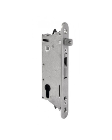 Serrure à larder pour portail tubulaire Sixtylock - cylindre européen LOCINOX