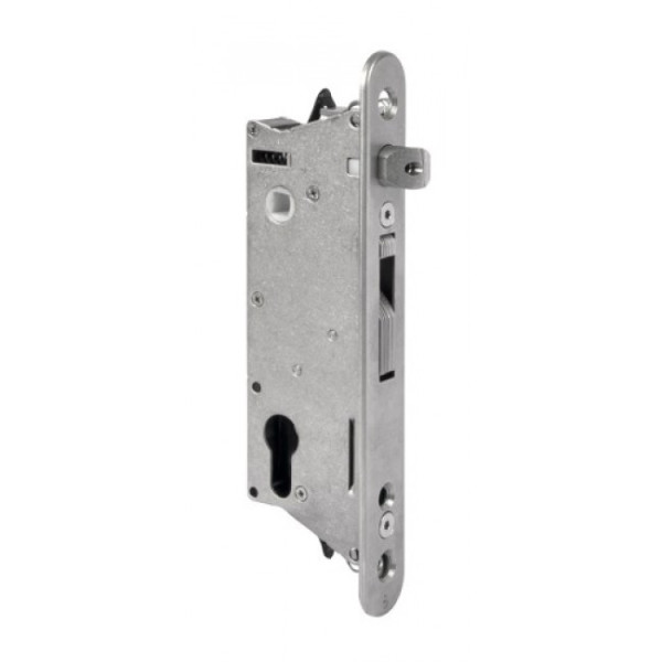 Serrure à larder pour portail tubulaire Sixtylock - cylindre européen LOCINOX