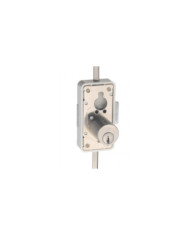 Serrure de meuble 3 points espagnolette 7061 - cylindre rond - axe 20 mm JUNIE