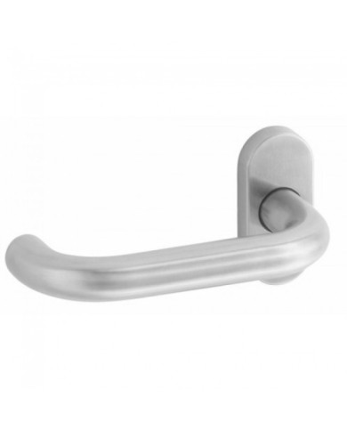 Poignées de porte inox sur rosaces étroites - Linox VACHETTE