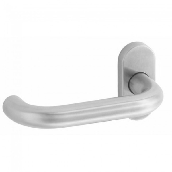 Poignées de porte inox sur rosaces étroites - Linox VACHETTE