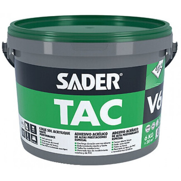 Colle sol acrylique hautes performances SADER TAC V6 sans solvant SADER