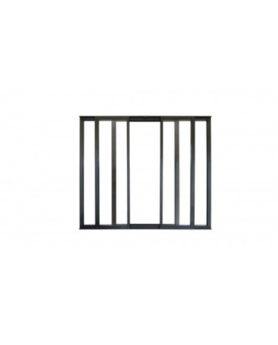 Verrière intérieure coulissante 4 carreaux 108 x 123,2 cm noir Kit Atelier