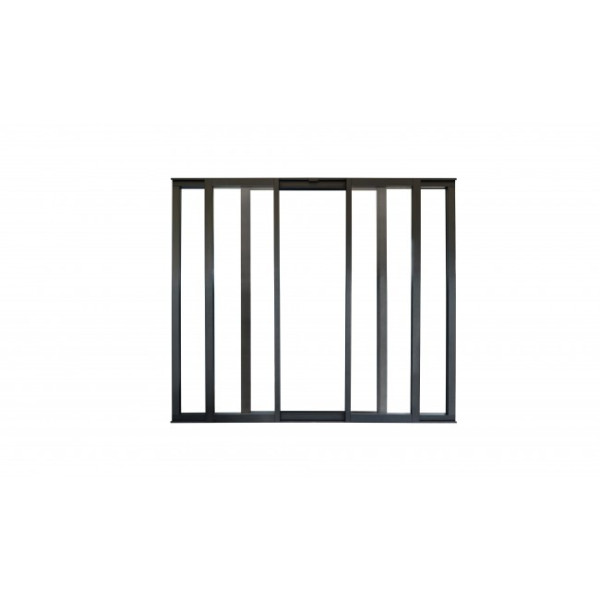 Verrière intérieure coulissante 4 carreaux 108 x 123,2 cm noir Kit Atelier