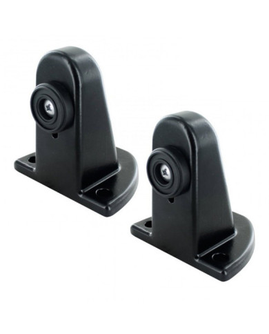 Lot de 2 butées de portail en aluminium noir - réglable TIRARD