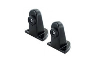 Lot de 2 butées de portail en aluminium noir - réglable TIRARD