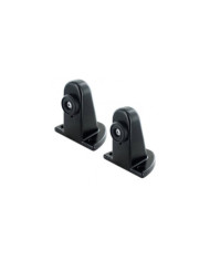 Lot de 2 butées de portail en aluminium noir - réglable TIRARD