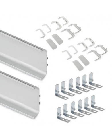 Kit de profilés Gola pour meubles de cuisine - à bride centrale EMUCA
