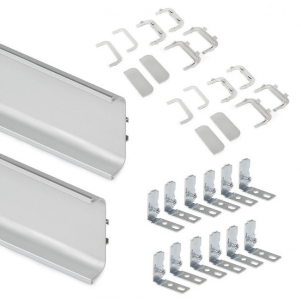 Kit de profilés Gola pour meubles de cuisine - à bride centrale EMUCA