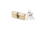 Cylindre double sur passe PTT - laiton poli - 36 x 36 mm - 1264 RONIS
