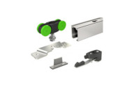 Kit complet pour porte coulissante MA40B rail + garniture - max 40 kg MANTION
