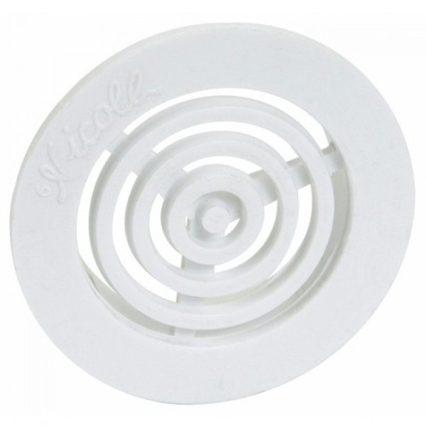 Grille d'aération B43 contre cloisons pour tube de 35mm, avec moustiquaire NICOLL
