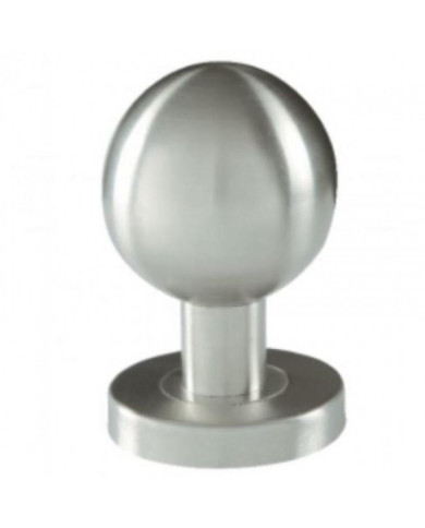 Bouton boule fixe sur rosace en inox 304 - diamètre 55 mm BRICOZOR