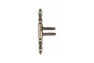 Fiche - portes bois - nœuds à vases - argent patiné - 13 mm BROS