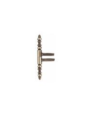 Fiche - portes bois - nœuds à vases - argent patiné - 13 mm BROS