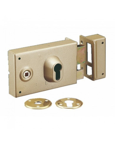 Serrure en applique horizontale à fouillot - cylindre européen - 7416 VACHETTE