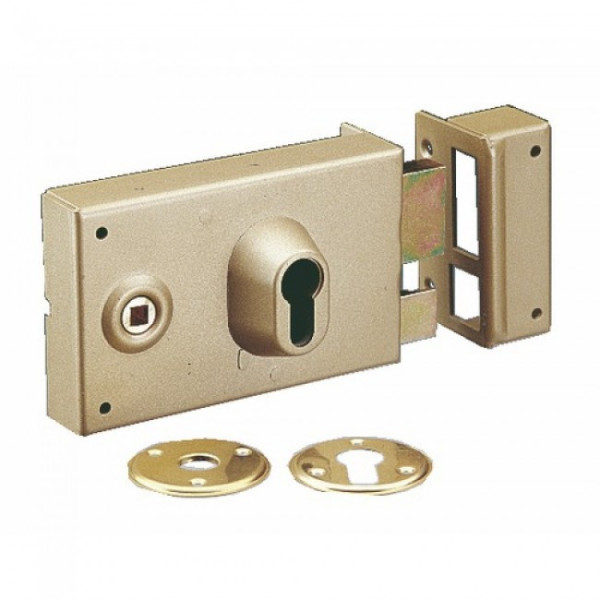 Serrure en applique horizontale à fouillot - cylindre européen - 7416 VACHETTE