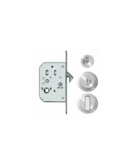 Serrure porte coulissante - à condamnation - rosace ronde - inox - EPD KARCHER DESIGN