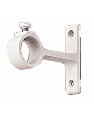 Piton sur platine pour tube de penderie rond-plastique blanc BRICOZOR