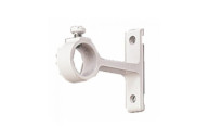 Piton sur platine pour tube de penderie rond-plastique blanc BRICOZOR