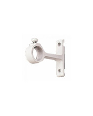 Piton sur platine pour tube de penderie rond-plastique blanc BRICOZOR