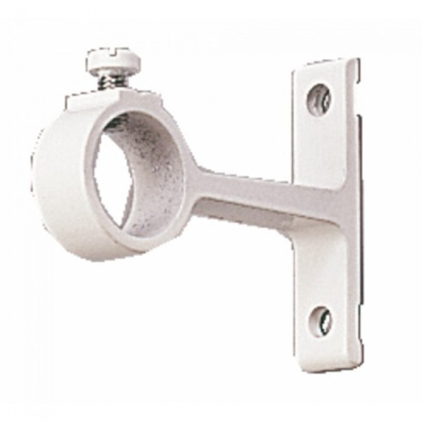 Piton sur platine pour tube de penderie rond-plastique blanc BRICOZOR