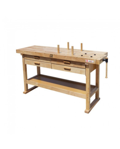 Etabli bois professionnel longueur 1,6m - WB162L HOLZMANN